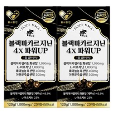 헬시알엔 블랙마카르지닌 4X파워 120정 2개 고함량 페루산 젤라틴화 블랙마카 L 아르기닌 남성 남자 흑마늘 야관문 홍삼 30대 40대 남편 생일 선물