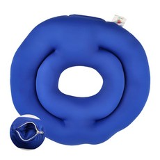 엉덩이 욕창 방지 도넛 쿠션 정품 마이크로 비즈 충전 2종 꼬리뼈 치질 높은 낮은 비즈 방석 와상환자용 자세변환용구 예방 베게 체위변경 배게 늘찬복지용구, 낮은도넛 고급형 국산(쿠션양 조절기능), 1개