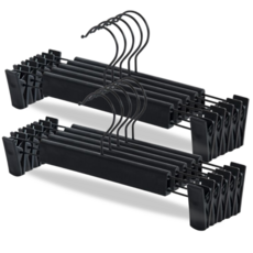 防壓痕防滑裙褲衣架, 黑色, 80個