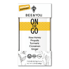 하이른 비앤유 꿀스틱 온더고 프로폴리스 천연벌꿀 진저시나몬맛 스틱꿀, 2세트, 49g