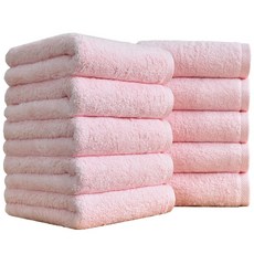 코튼앨리 호텔 수건 40수 200g 코마사 타올, 라이트 핑크, 10개