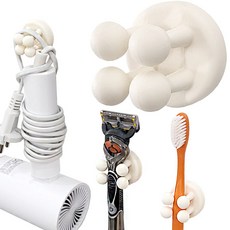 PICKYPICKS 多用途矽膠黏貼牙刷架, 白色, 4個