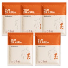 뷰니언 한 장 샤워티슈 일회용 바디워시 자몽향, 7g, 5개