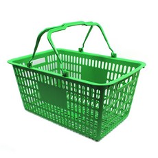 쇼핑바구니 마트바구니 플라스틱바구니-녹색(특대), 1개, 쇼핑바구니 (특대/녹색)