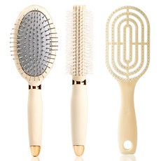 앙피앙 헤어브러쉬 세트 드라이 머리 롤 두피 브러쉬 빗 머리카락제거기능, 1개, 볼륨세트
