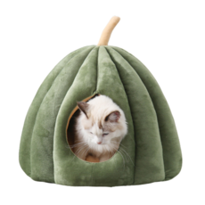 meongmoongs 南瓜造型狗窩, 綠色, 1個