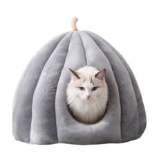 meongmoongs 南瓜造型狗窩, 灰色
