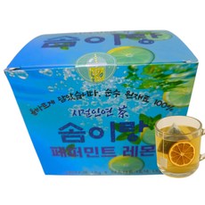 솜이랑 페퍼민트티백+건조레몬 1조각 무카페인 개별포장 첨가물없이 순수원재료100%, 1박스, 8개입