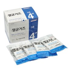 정인 멸균거즈 3호 10cm x 10cm x 8겹, 1개, 100매입