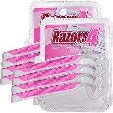 드위트리 Razors 4 일회용 면도기 핑크, 2개, 4개입