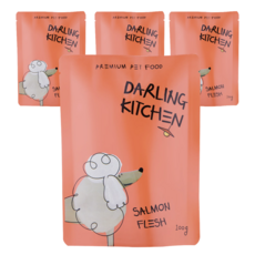 달링키친 전연령 강아지 자연화식 사료, 연어, 400g, 2세트