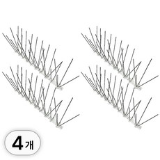 업그레이드 신형 4p 세트 비둘기 퇴치 버드 스파이크 + 양면 아크릴 테이프 에어컨 실외기 조류 퇴치망 가드 새쫒는 방충망 설치 용품 베란다 새퇴치 도구, 4개