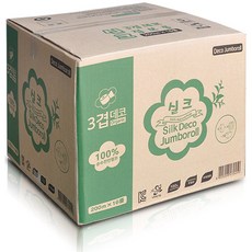 그린코리아 100%천연펄프 3겹16롤 실크데코점보롤 200m, 1개, 16롤