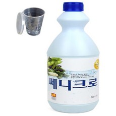 과일야채 소독제 쎄니크로 + 미니 계량컵 50ml 세트, 1개, 1L