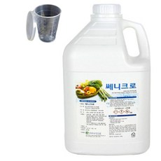 과일야채 소독제 쎄니크로 + 미니 계량컵 50ml 세트, 1개, 4L