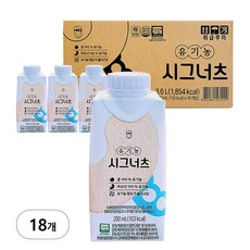 유기농 시그너츠 캐슈 두유 무가당 무첨가 고단백 임산부 시니어 장건강 피부건강 부모님선물, 200ml, 18개