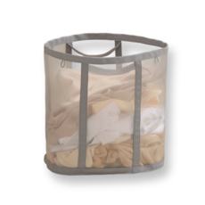 코코로이 틈새걸이 메쉬 접이식 대용량 빨래바구니, 그레이