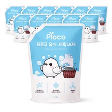 프로코 9종효소 베이비파우더 유아 세탁세제, 12개, 1.3L