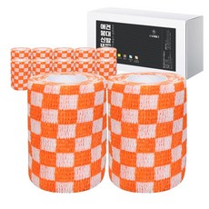 DING DONG PET 自黏寵物繃帶鞋, 格子橘