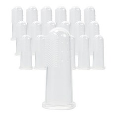 DING DONG PET 寵物矽膠指套牙刷, 透明度, 18個