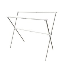 올유리빙 길이조절 광폭 접이식 이불 빨래건조대, 화이트