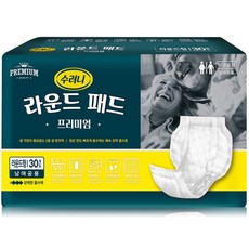 수려니 라운드형 패드 프리미엄 성인용기저귀 30매, FREE(onesize), 30매입, 4세트