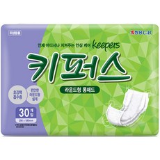 키퍼스 남녀공용 라운드형 롱패드 성인기저귀, 30개입, 6개