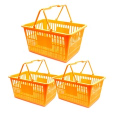 마트바구니 쇼핑바구니 플라스틱바구니 x3개, 대(노랑), 3개