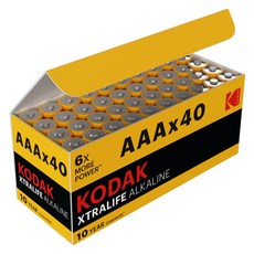 코닥 XTRALIFE 알카라인 AAA 건전지, 40개입, 3개