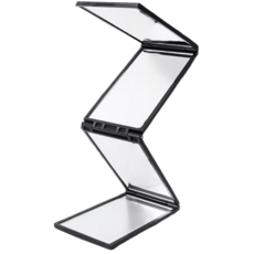 바비장 휴대용 4단 파노라마 접이식 손거울, 블랙