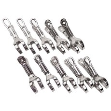 [녹슬지않는] 대형 스텐빨래집게 이불 양말걸이 건조대, 1세트, 옷걸이 집게 10p