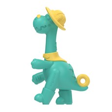 앙파파 이앓이 해소 플래티넘 실리콘 공룡치발기, 공룡 치발기, 그린, 1개