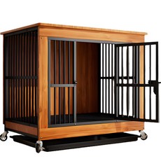 애견 하우스 원목 강아지집 애완견 반려견집 펫 가구 개집, 1개, 호두