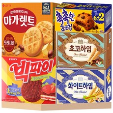 과자세트 5종 세트 ( 빅파이 화이트하임 (중) 초코하임 (중) 촉촉한 초코칩 마가렛트 ) 간식 세트, 안녕골목마켓 인기과자선물세트4번, 1세트