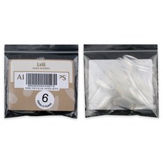 Lvia 杏仁形美甲片 6號 100p, 1個, 透明
