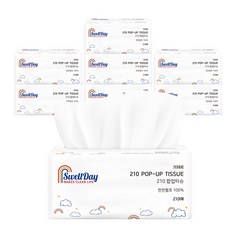 SwellDay 210抽取式面紙, 210張, 8個