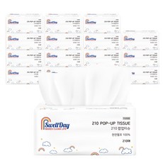 SwellDay 210抽取式面紙, 210張, 16個