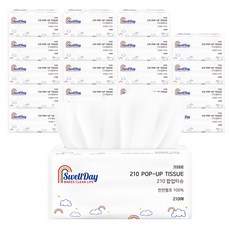 SwellDay 210抽取式面紙, 210張, 20個