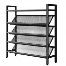 H N Quality Home 강철로 만든 현관 신발장 좁은공간 완벽적용, 블랙