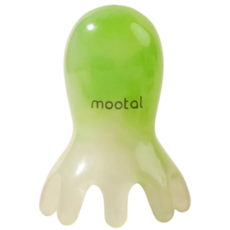 무탈 두피괄사 머리 지압 마사지기 문어, 그린, 1개