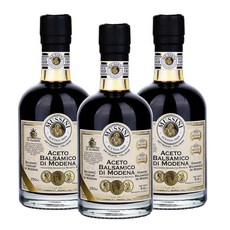 이태리 모데나 무씨니 오크통 9년숙성 발사믹 IGP(유럽연합인증) 브라운라벨, 250ml, 3개