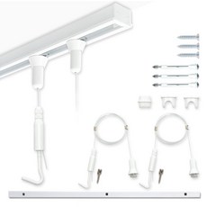 마이토우 프리미엄 레일 액자걸이 세트 5종 스마트 연장 레일 5색상 추가 액자걸이 4색상, 화이트, 1세트, 택2. 100cm액자레일세트 (레일100cm+걸이2개)