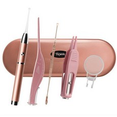 유연 LED 귀이개 귀지 집게 핀셋 5종 세트 귀파개, 귀이개 5종 세트, 1세트