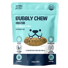 누터스가든 강아지 버블리츄 덴탈 버블껌 12p, 혼합맛(고구마/야채), 120g, 2개