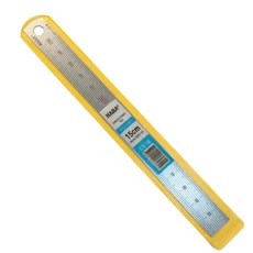 HARA(하라) 무광 직자(철자) 15cm 스틸자 방안 재단 철 자, 1개