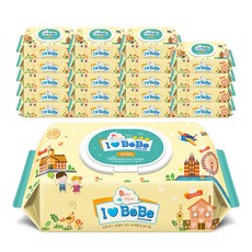 아이러브베베 아이보리 물티슈 캡형, 62g, 72매, 40개