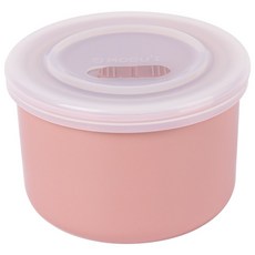 陶瓷食品密封儲存容器, 粉色, 250ml, 1個