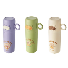 미셀즈픽 휴대용 양치컵 곰돌이 캐릭터 칫솔 케이스 2P세트 혼합색상, 2개, 혼합색상랜덤