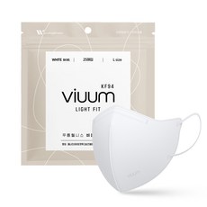 viuum 푸름웰니스 라이트핏 새부리형 마스크 대형 KF94, 25개입, 1개, 화이트