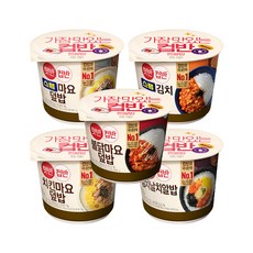 햇반 컵반 덮밥 5종 (김치날치알+스팸김치+스팸마요+치킨마요+불닭마요), 1개